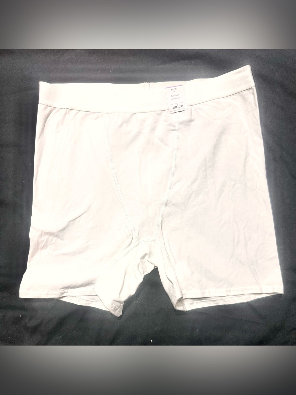 Auden Womens White Boxer Briefs - Classic Support